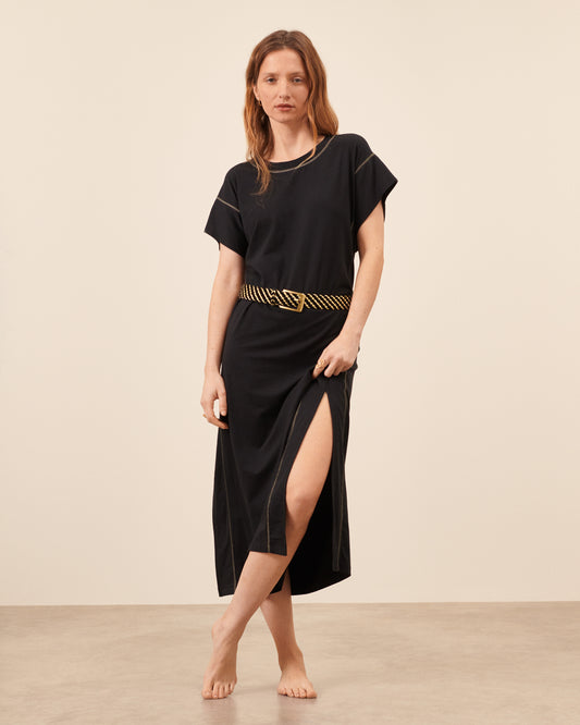Robe Paros - Noir chic Maison Sarah Lavoine Noir Coton    1