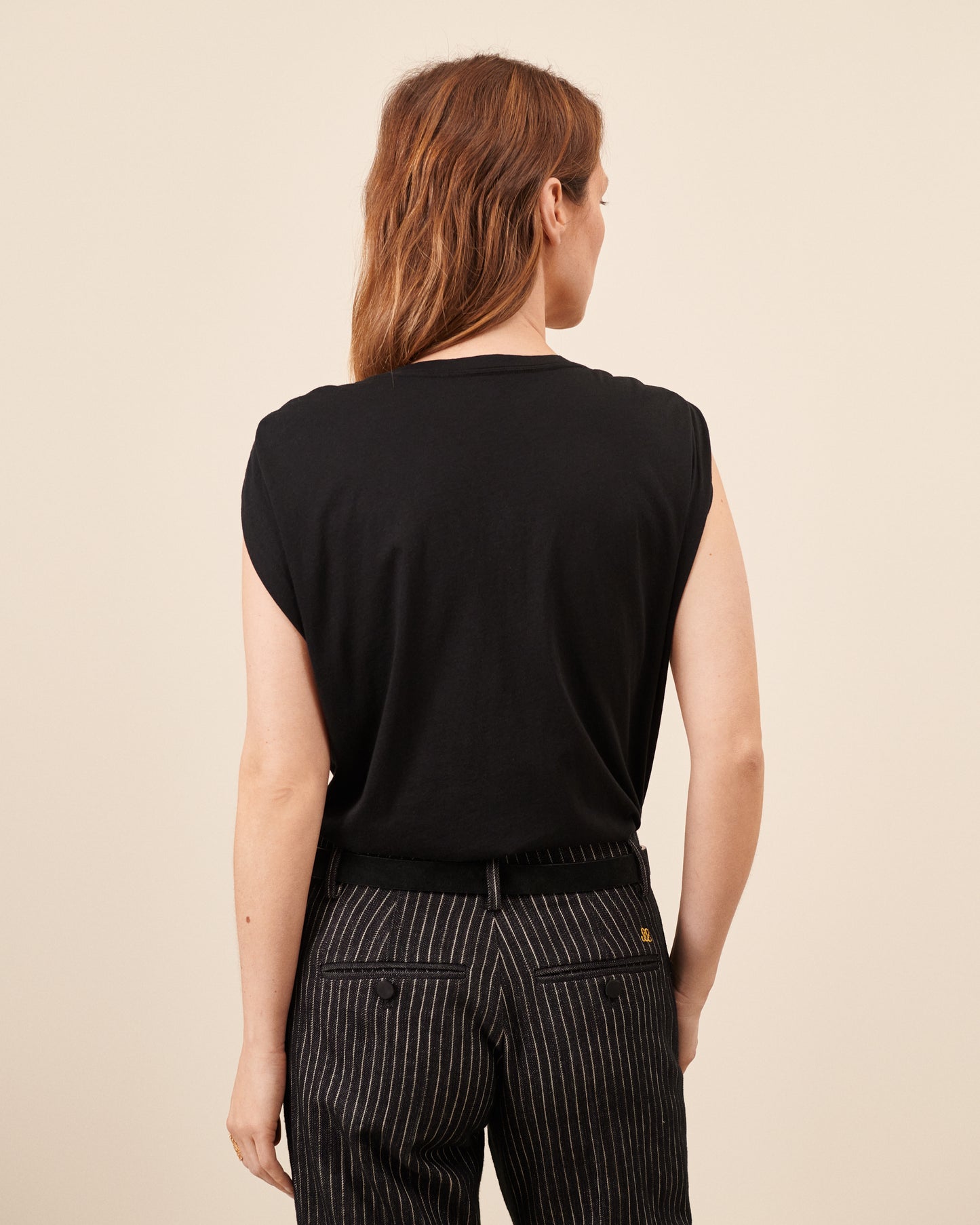 T-Shirt Bac - Noir tendance, chic Maison Sarah Lavoine Noir Coton 3