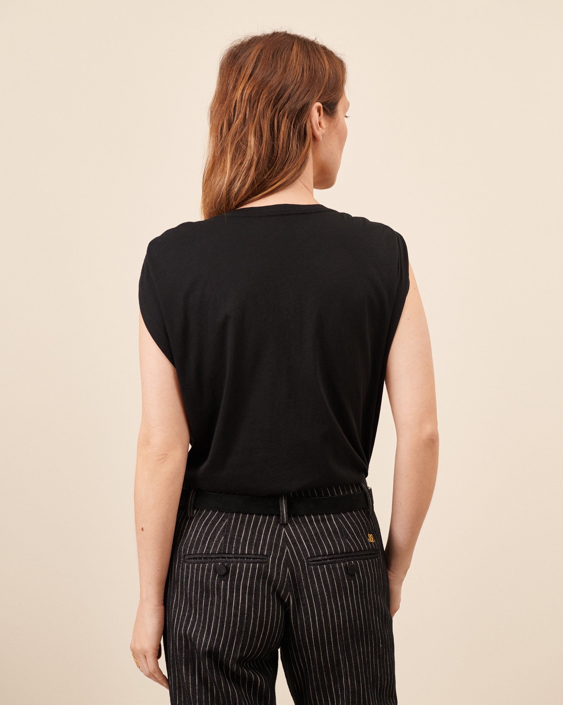 T-Shirt Bac - Noir tendance, chic Maison Sarah Lavoine Noir Coton    3