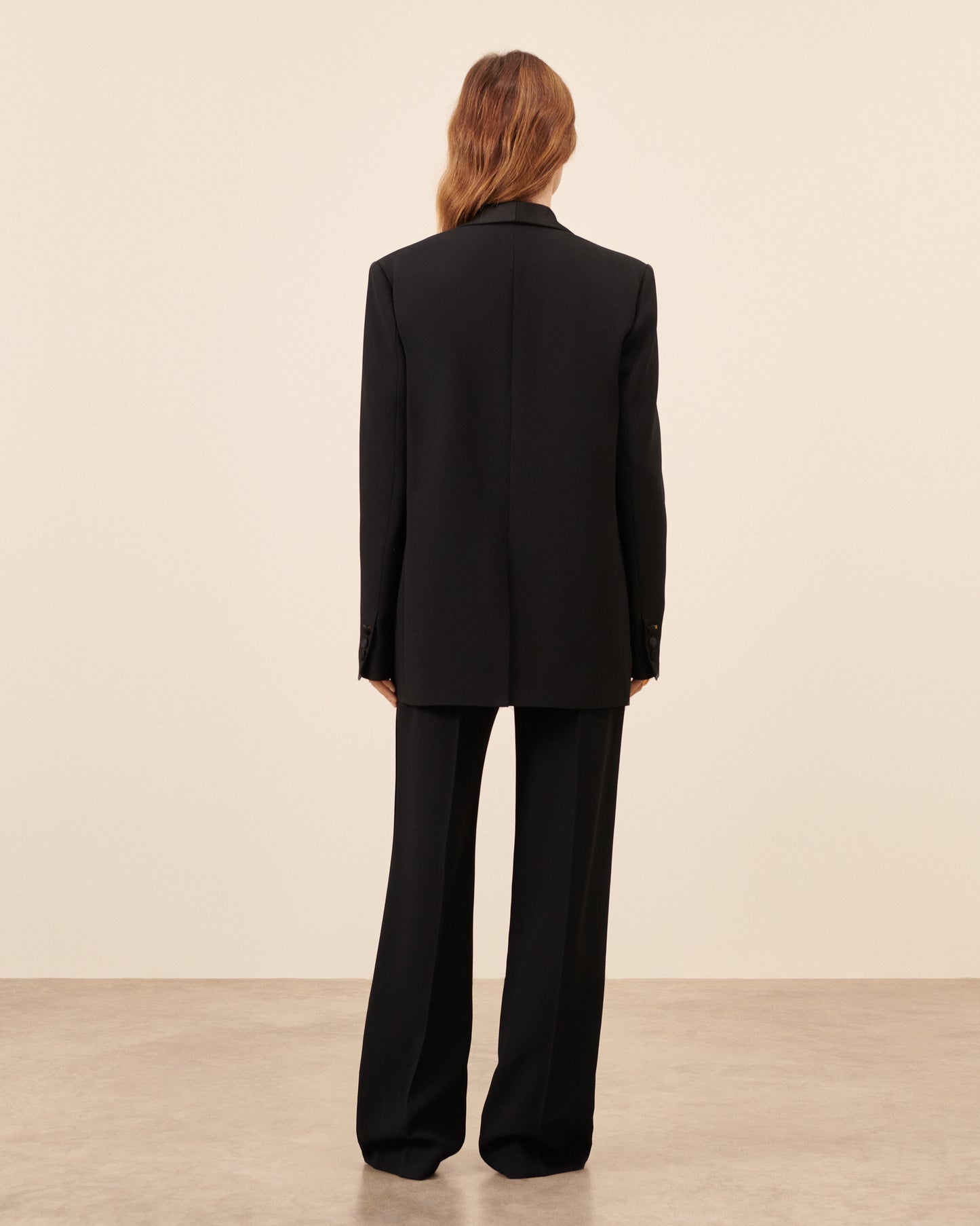 Pantalon Smoking à pince Iena - Noir fluide, chic Maison Sarah Lavoine Noir Acetate   6