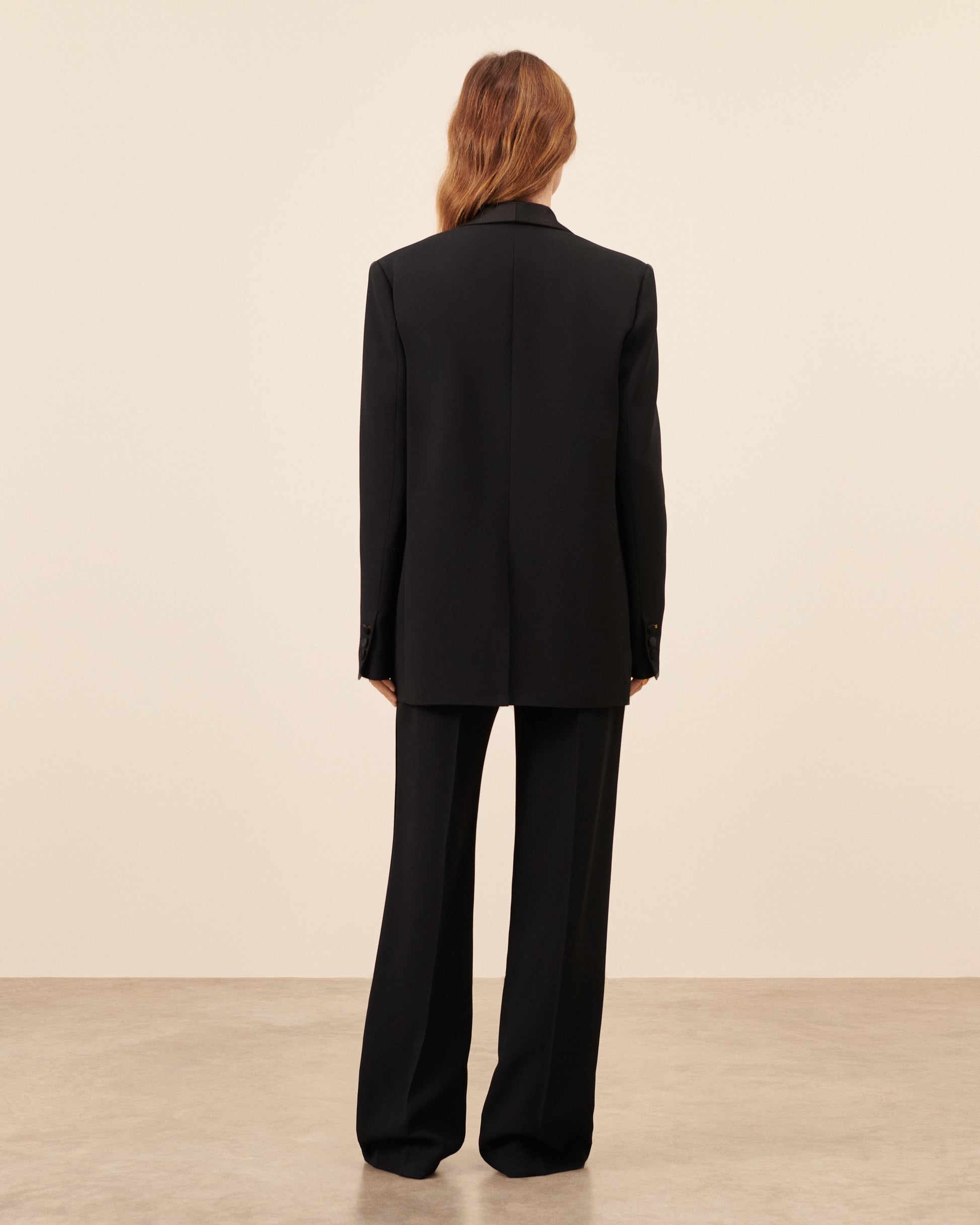 Pantalon Smoking à pince Iena - Noir fluide, chic Maison Sarah Lavoine Noir Acetate   6