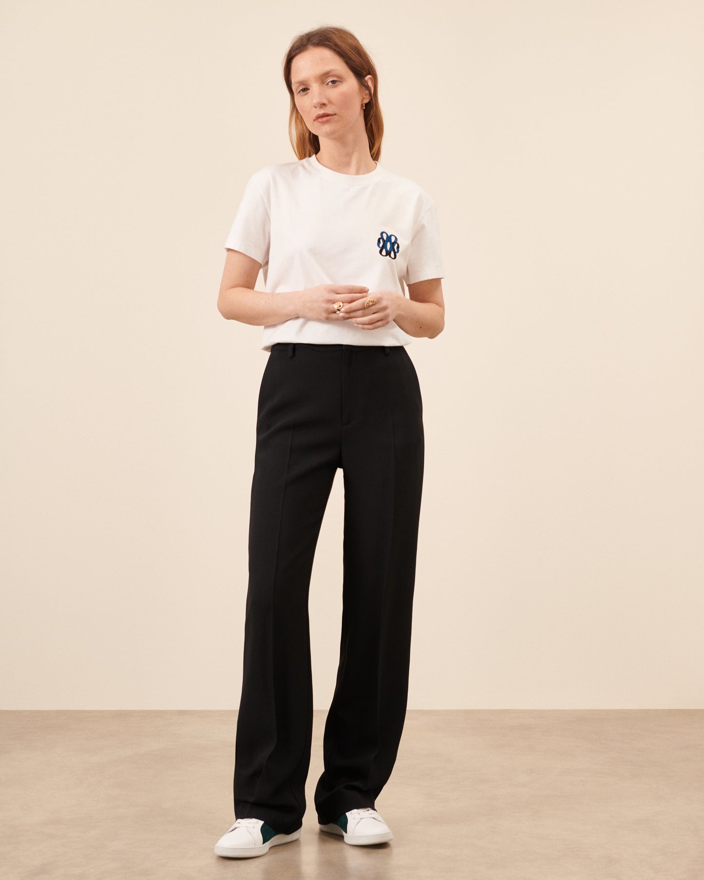 Pantalon Smoking à pince Iena - Noir fluide, chic Maison Sarah Lavoine Noir Acetate   1