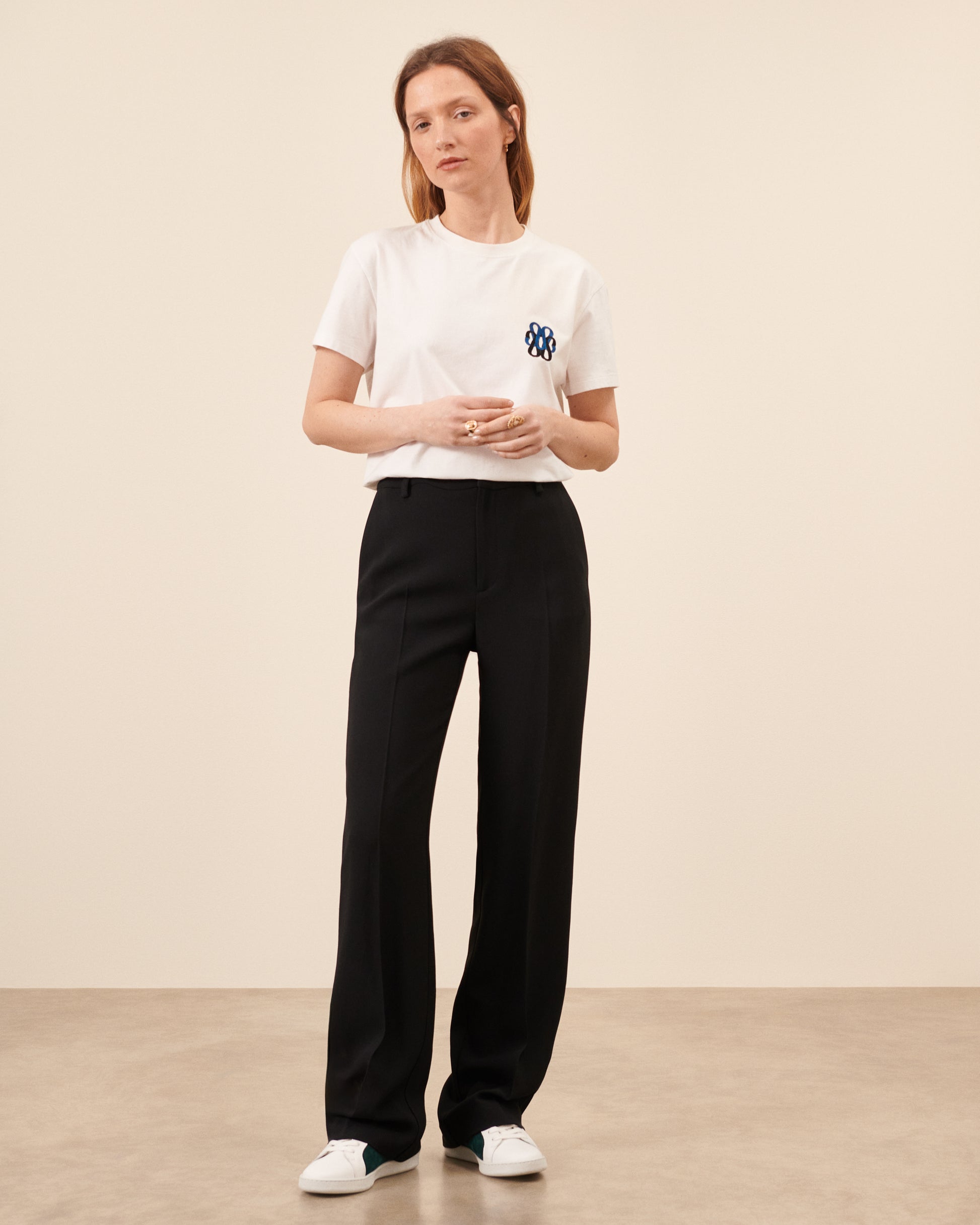 Pantalon Smoking à pince Iena - Noir fluide, chic Maison Sarah Lavoine Noir Acetate   1