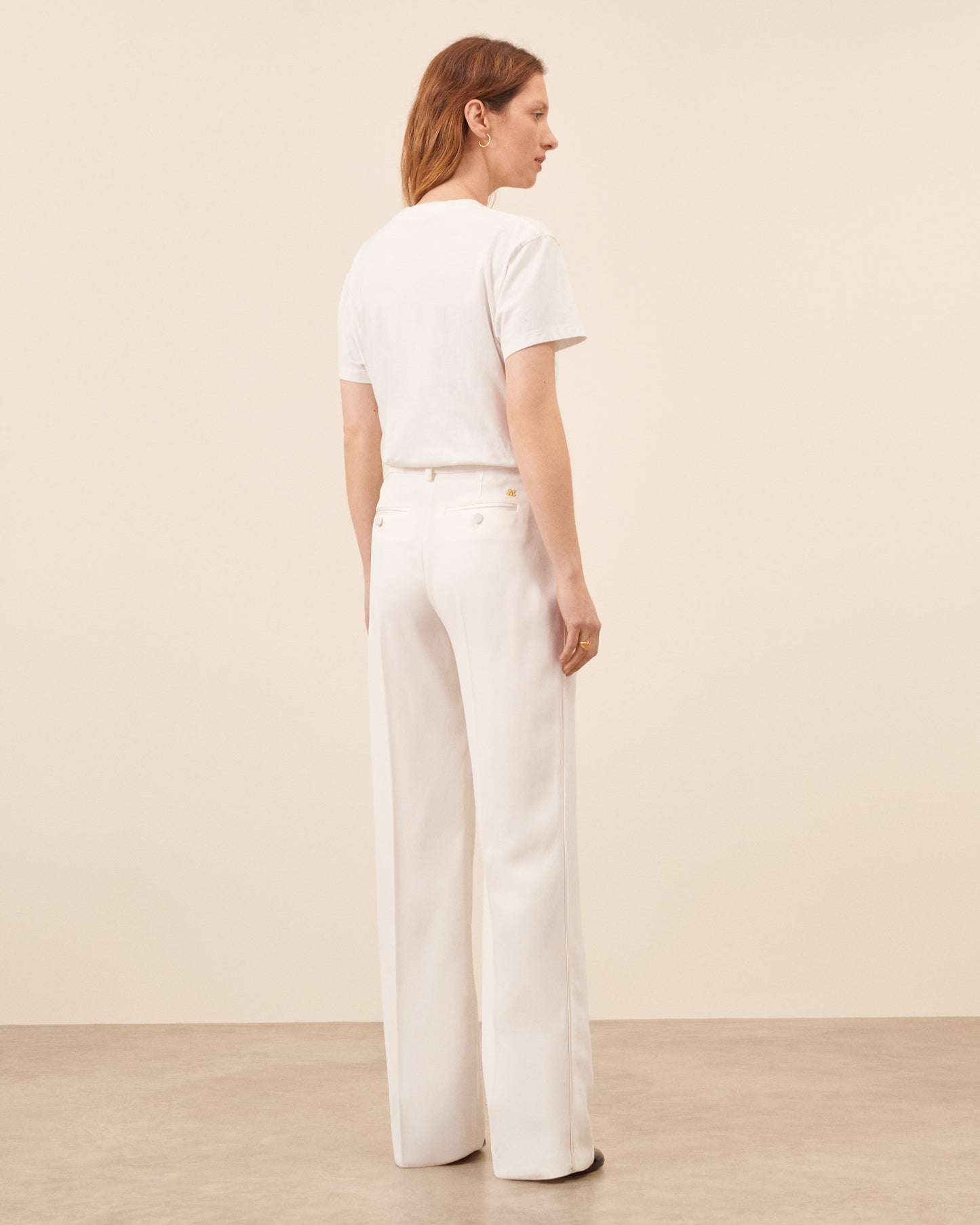 Pantalon Iena - Blanc fluide, chic Maison Sarah Lavoine Blanc Acetate    2