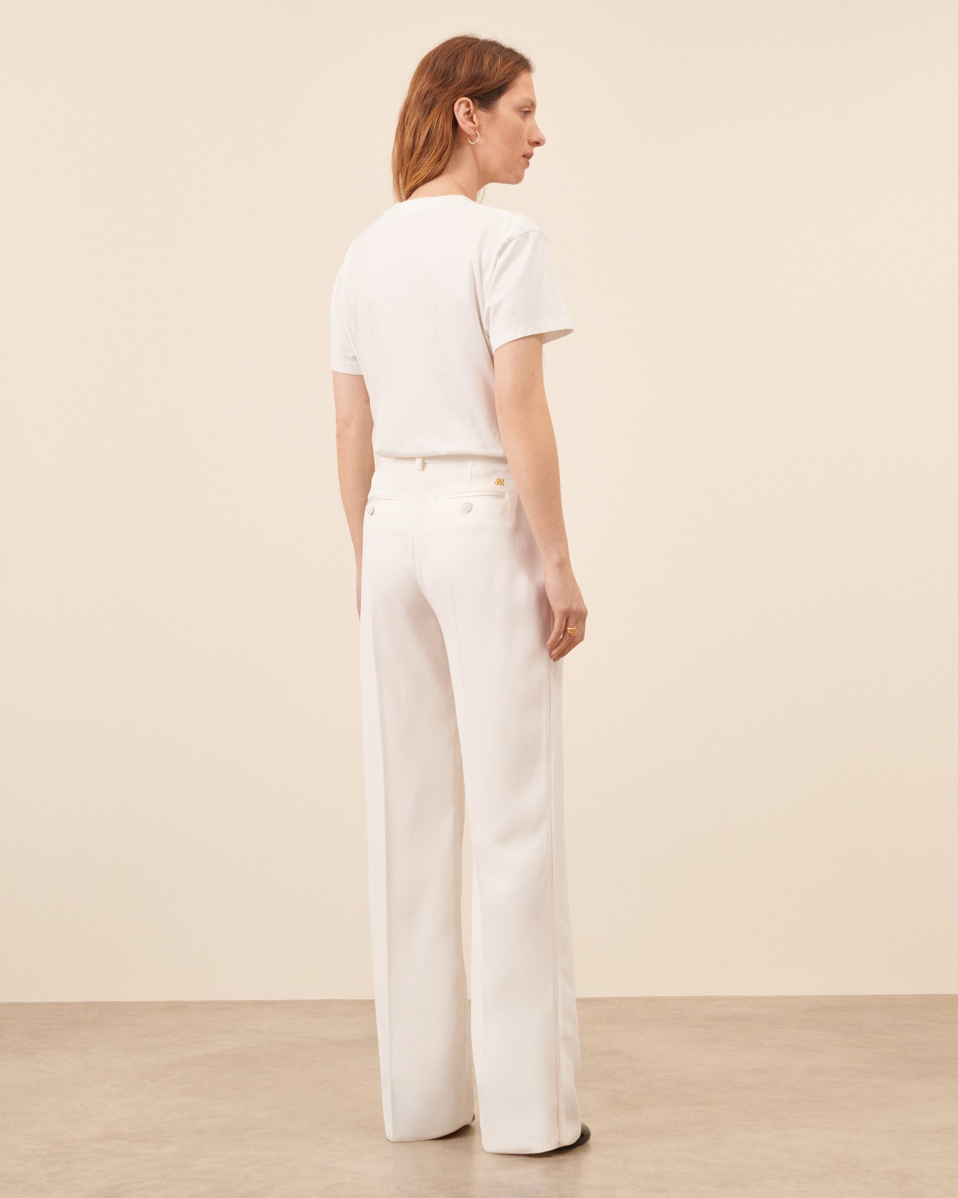 Pantalon Iena - Blanc fluide, chic Maison Sarah Lavoine Blanc Acetate    2