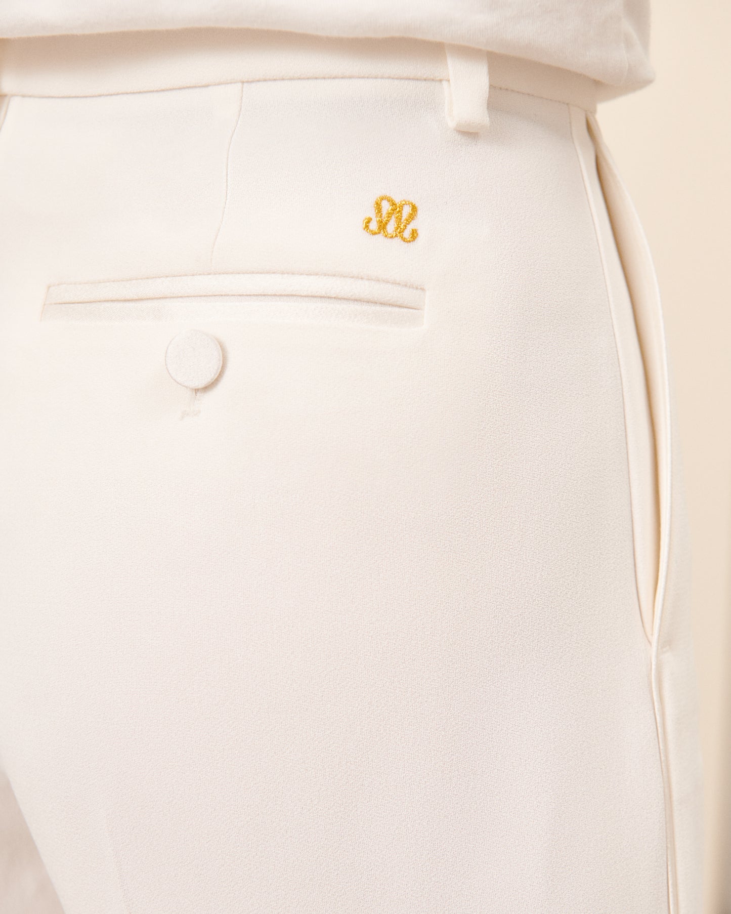 Pantalon Iena - Blanc fluide, chic Maison Sarah Lavoine Blanc Acetate    3