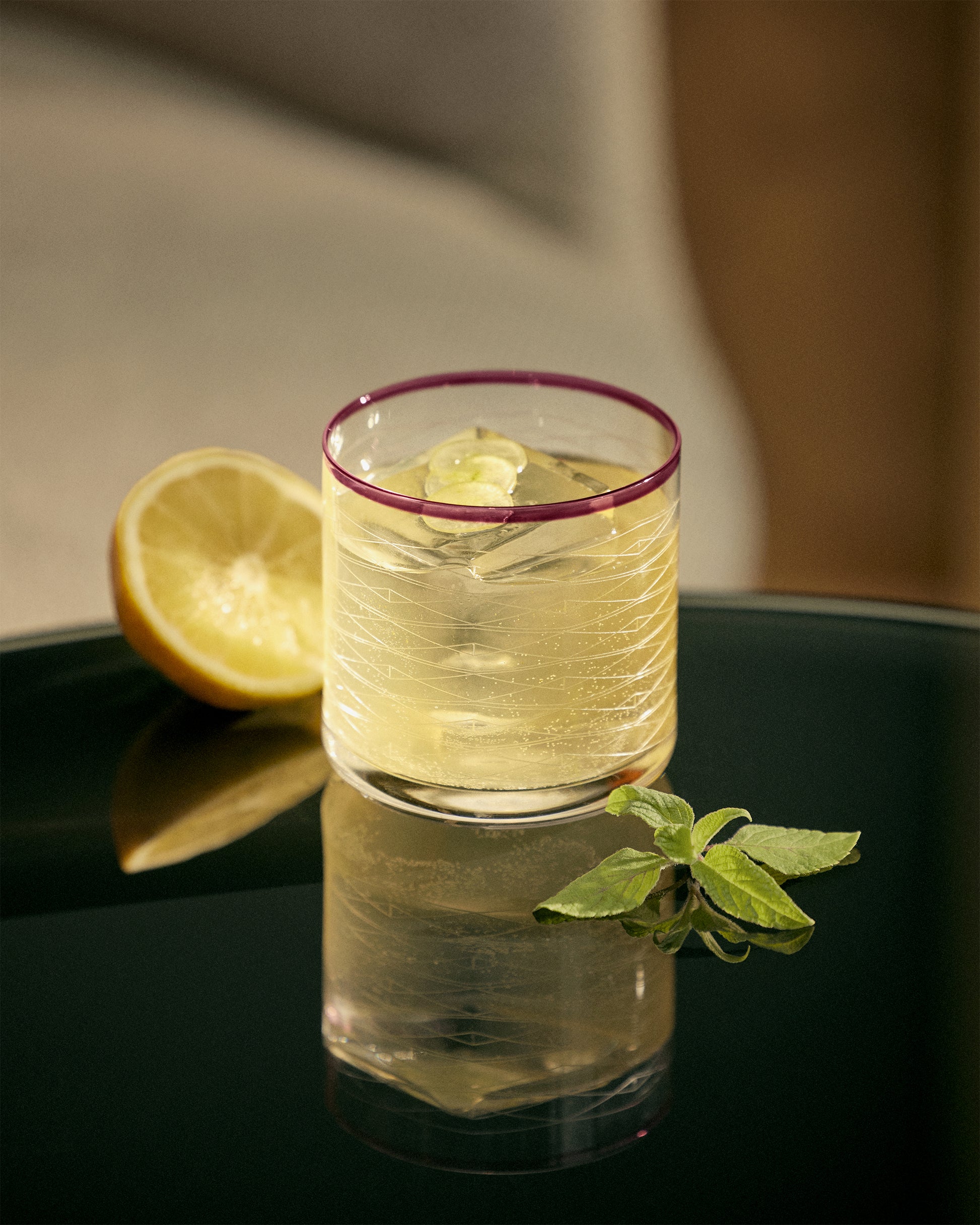 Coffret x2 Verres Old Fashioned - Aubergine design Maison Sarah Lavoine Aubergine Verre  8,8 cm 4