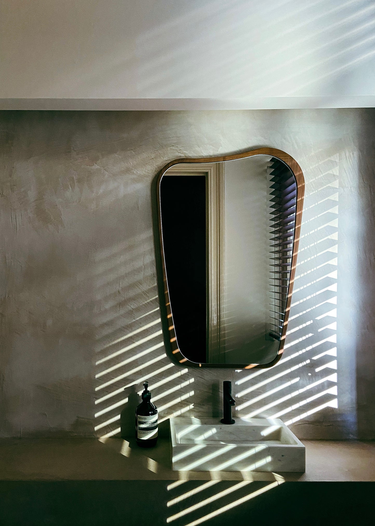 Miroir Organique - Noyer