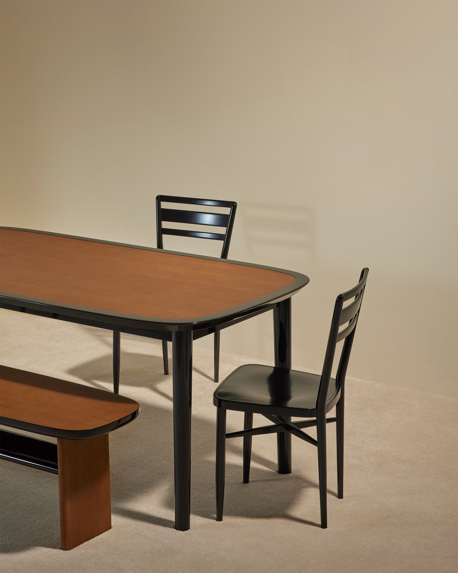 Banc Equilibre - Noir design Maison Sarah Lavoine Noir Chêne  140 cm 45 cm 5