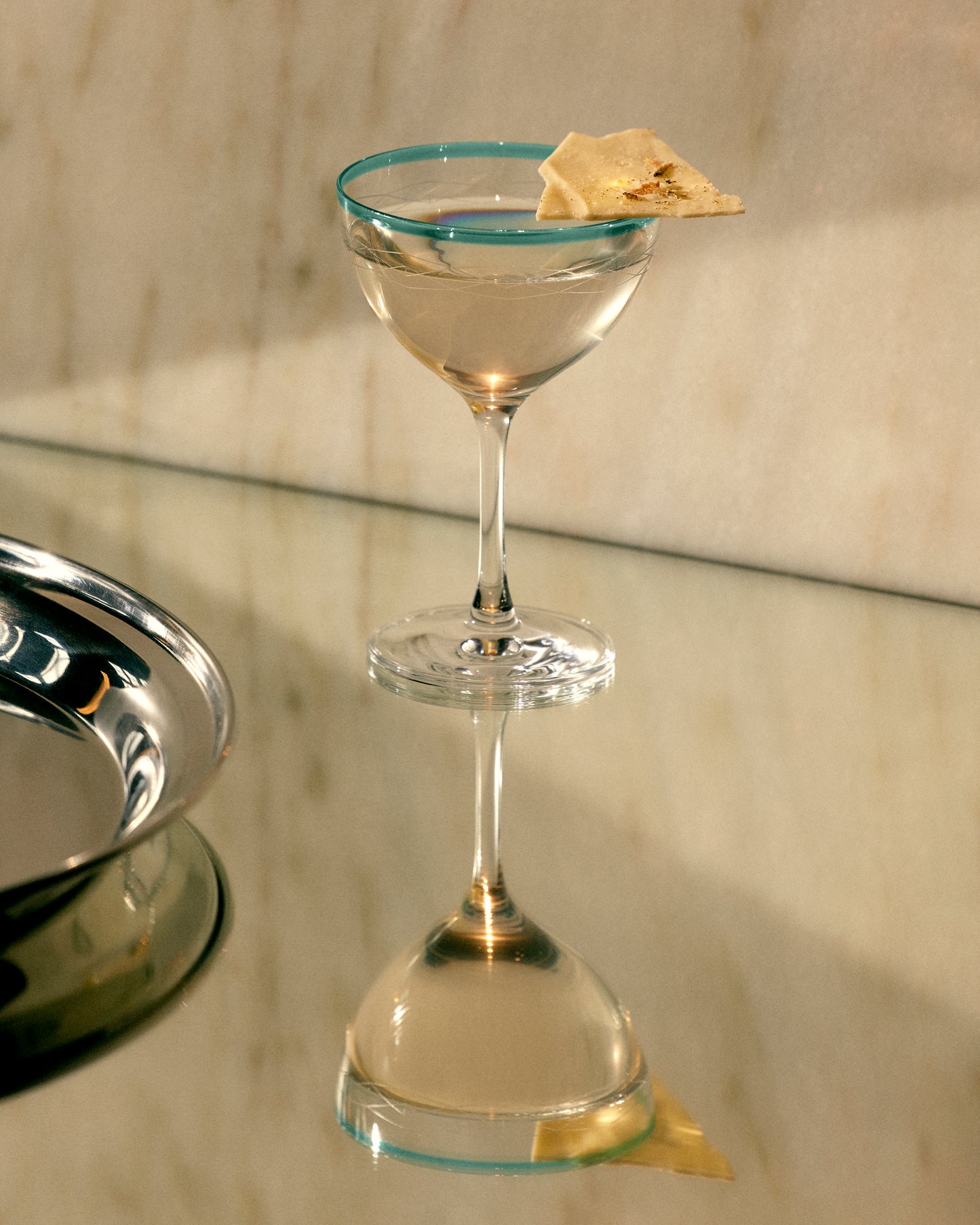 Coffret x2 Coupes Nick & Nora - Bleu Sarah design Maison Sarah Lavoine Bleu Sarah Verre 14,3 cm 3