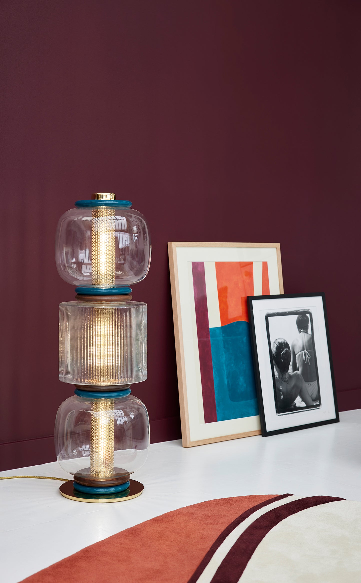 Lampadaire Loulou - Aubergine design Maison Sarah Lavoine Aubergine Verre 3