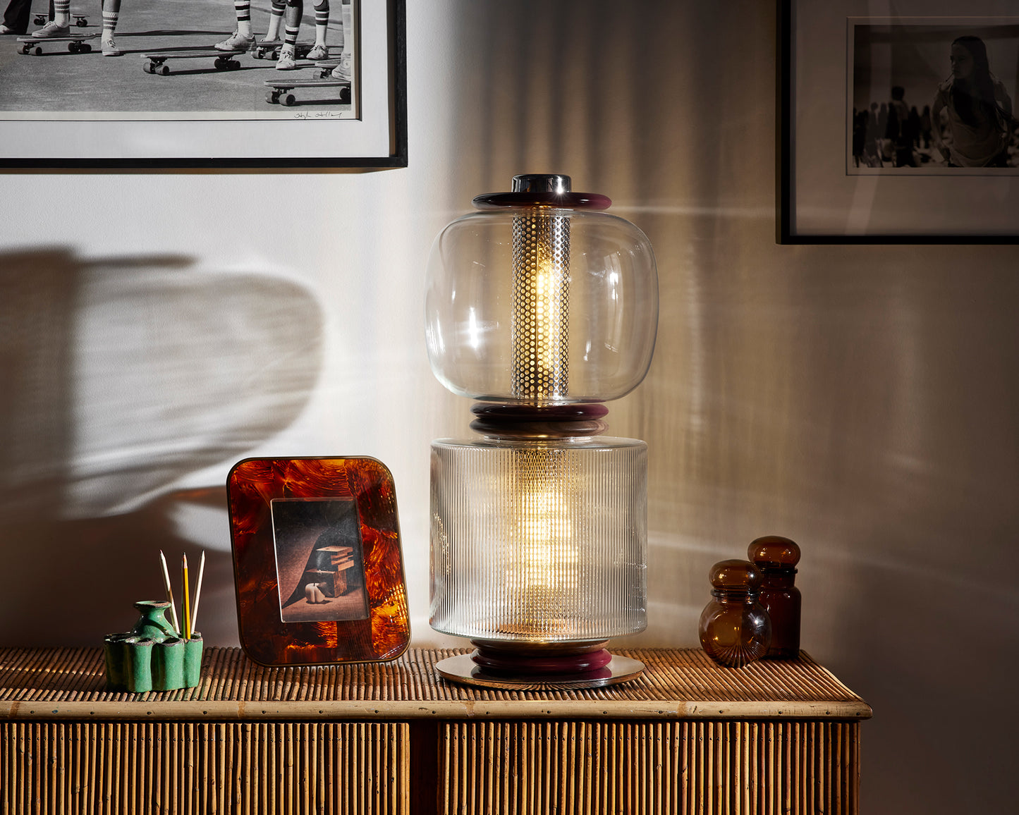 Lampadaire Loulou - Aubergine design Maison Sarah Lavoine Aubergine Verre 3