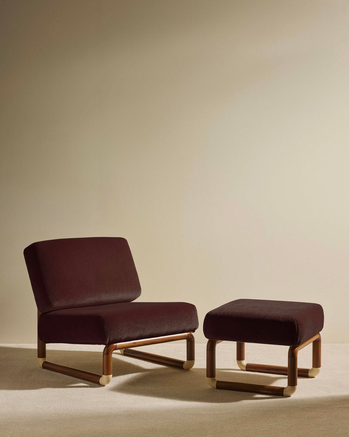 Grand Pouf Nico - Aubergine