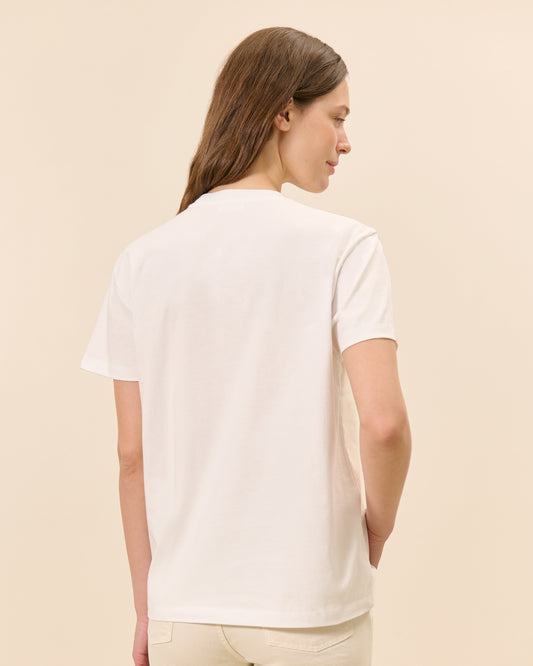 T-Shirt Monogramme - Blanc/Doré  3 - Mode Femme tendance