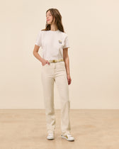 Jean droit Raspail - Ecru  2 - Mode Femme tendance