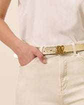 Ceinture Reversible Monogramme - Noir Daim / Cuir 1 - Mode Femme tendance