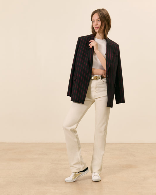 Jean droit Raspail - Ecru  1 - Mode Femme tendance