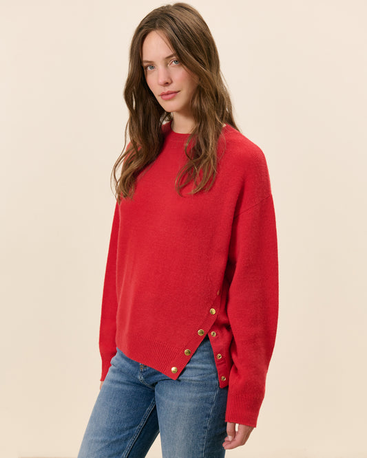 Pull Ranelagh - Rouge Laine / Cachemire 1 - Mode Femme tendance