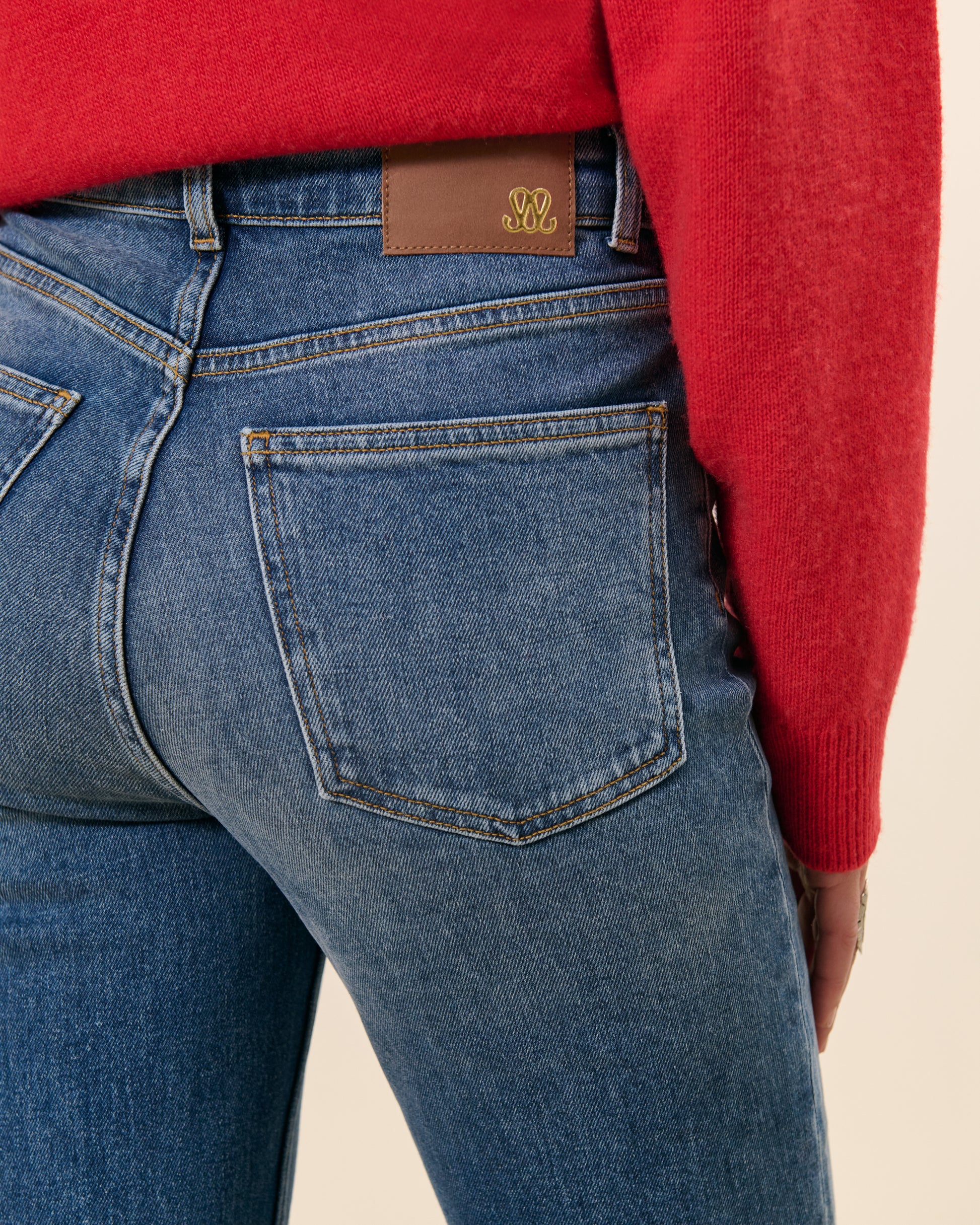 Jean Flare John Femme Bleu Foncé Maison Sarah Lavoine