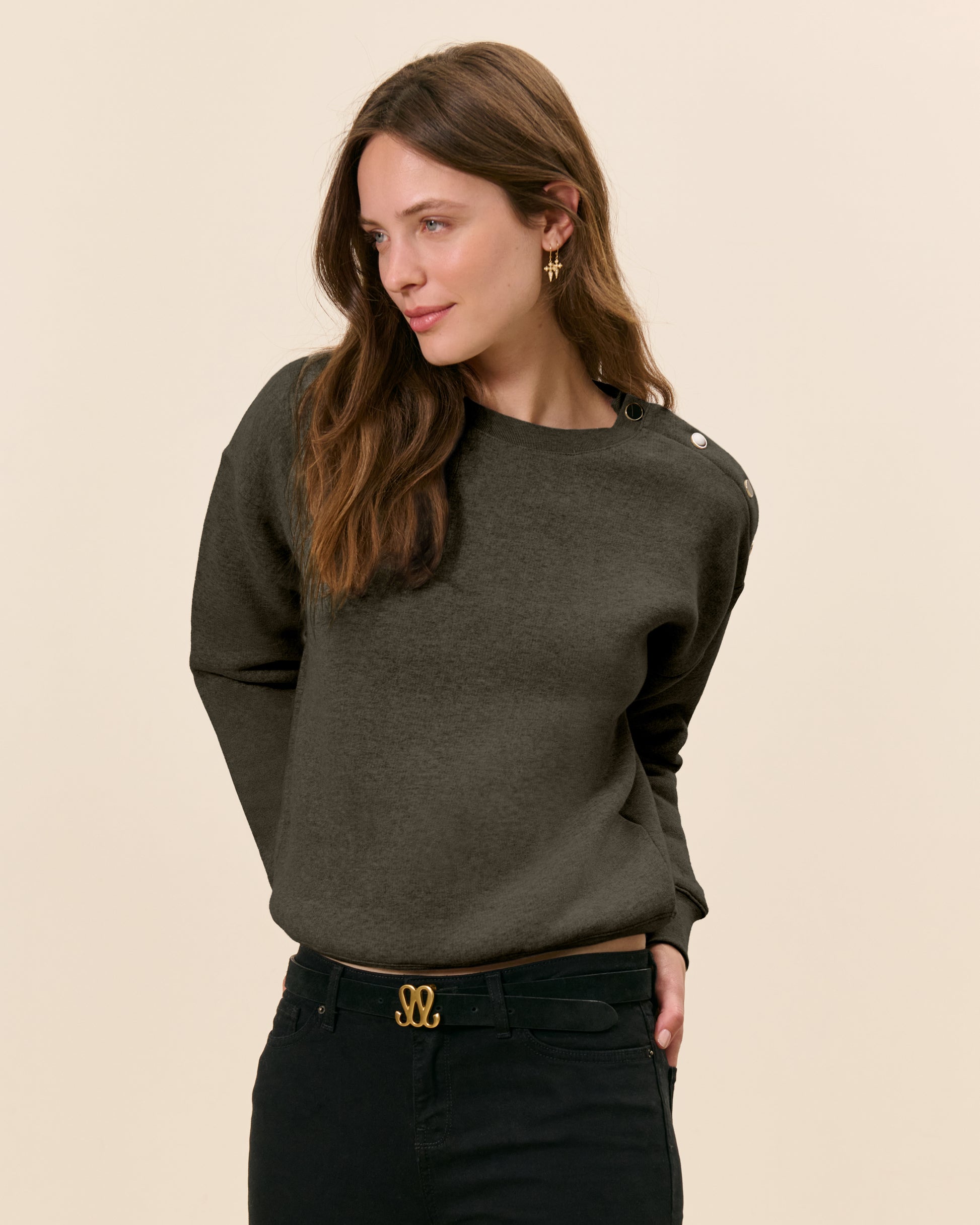 Sweat Passy - Kaki  3 - Mode Femme tendance
