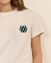 Monogram T-shirt - White / Sarah Blue