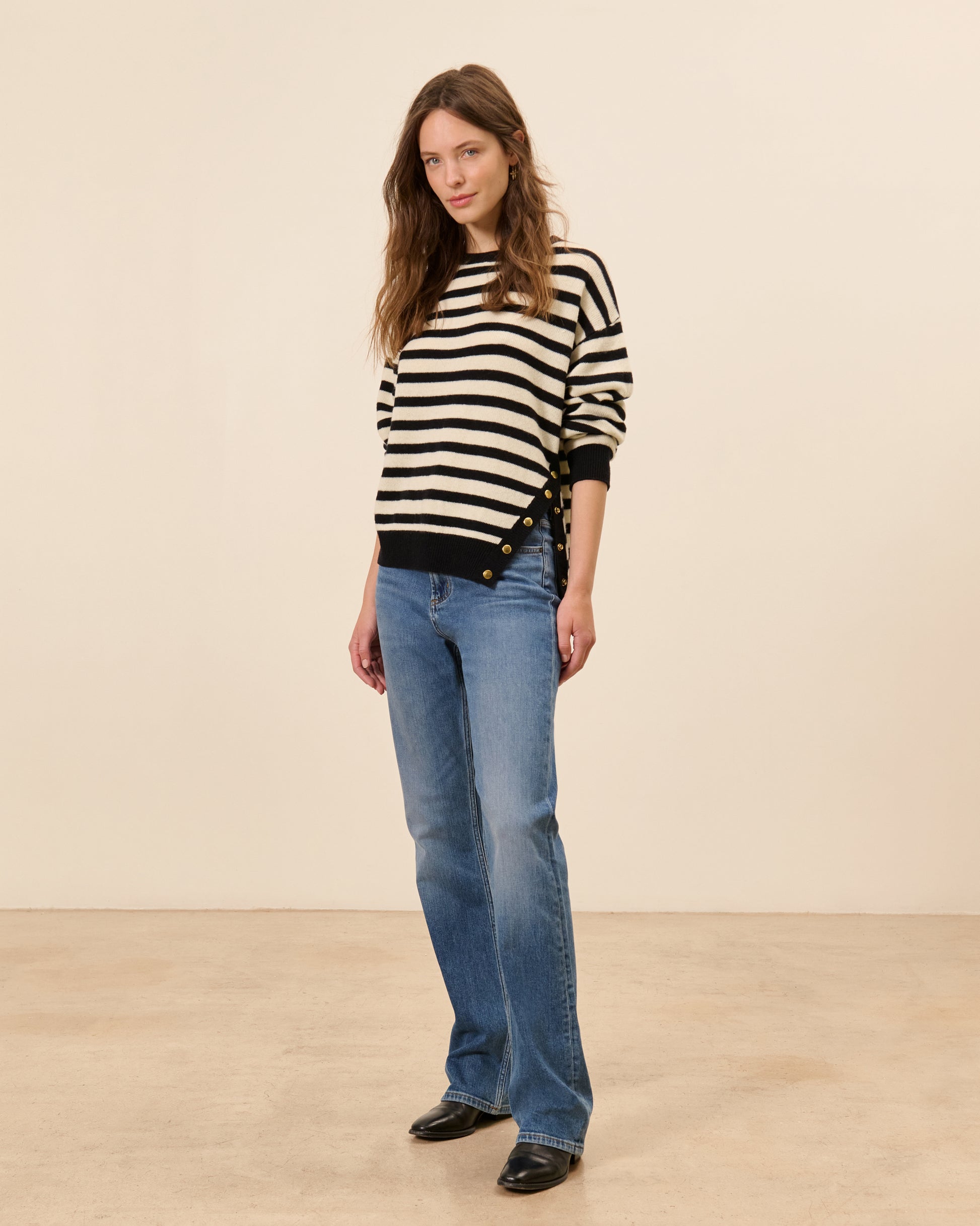 Pull Ranelagh - Ecru/Noir  2 - Mode Femme tendance