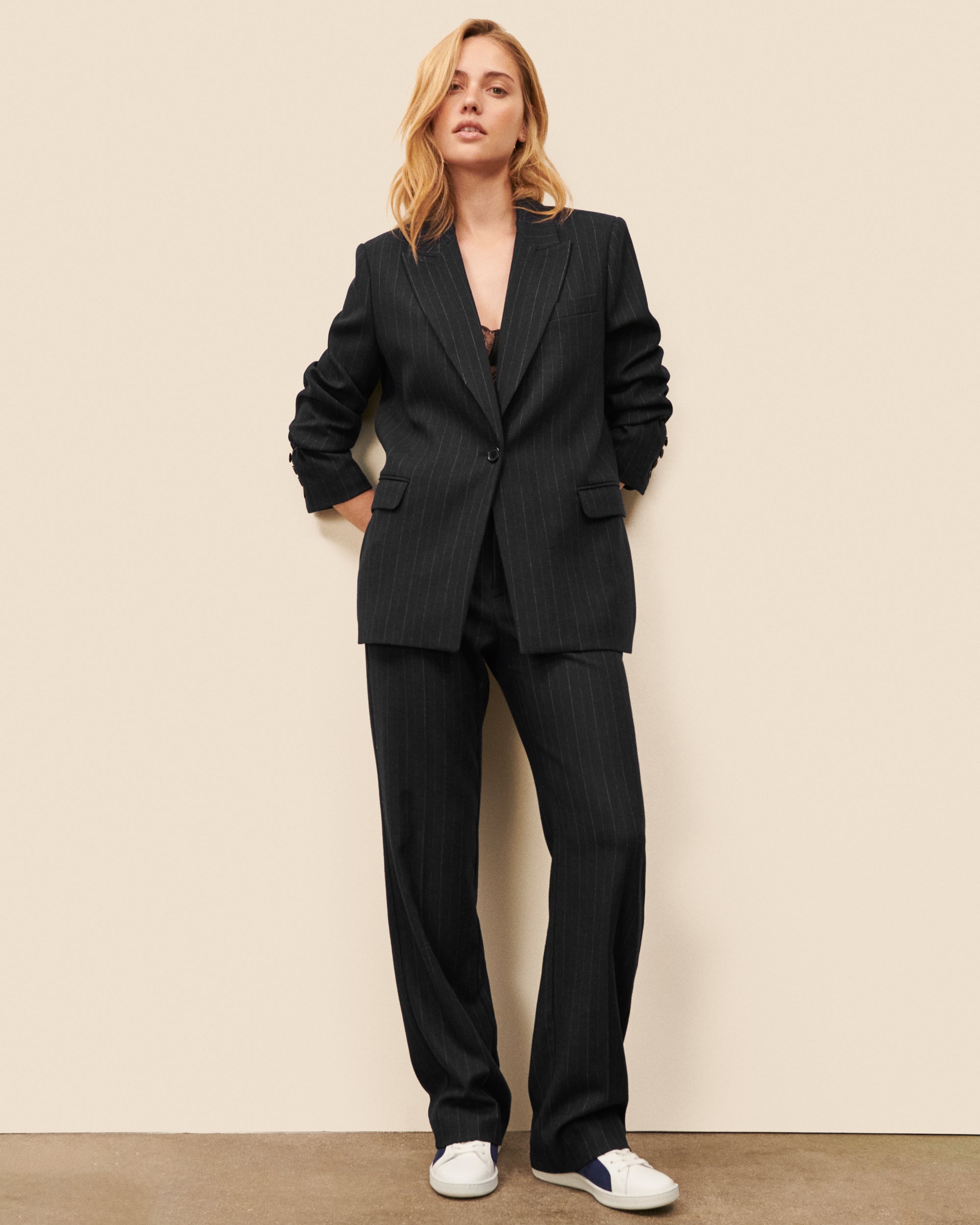 Pantalon costume noir best sale