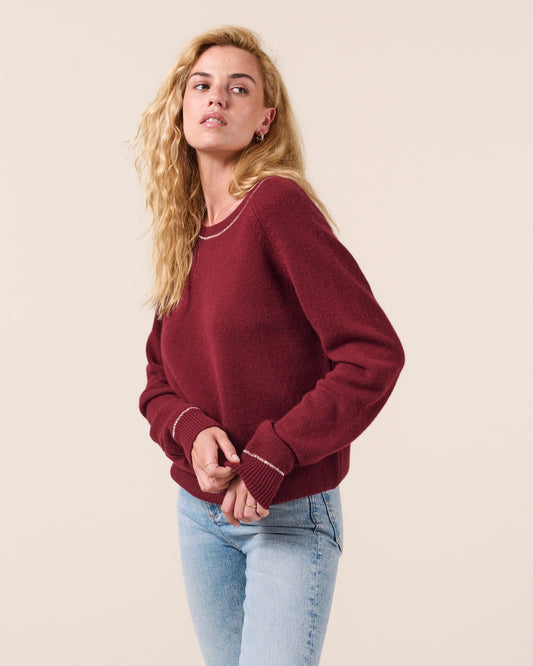 Pull Orsay - Aubergine/Or
