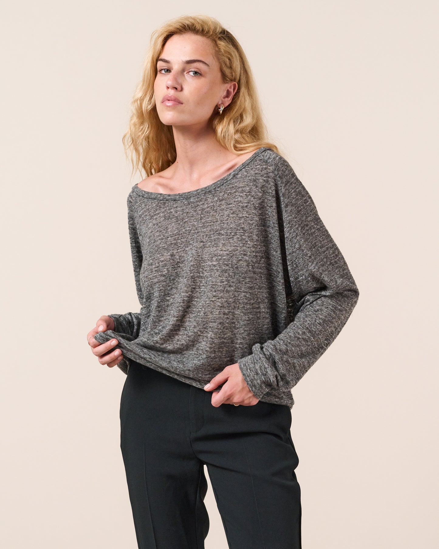 Top Elie - Gris chiné