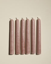 Candles X6pcs pink d2.2h20