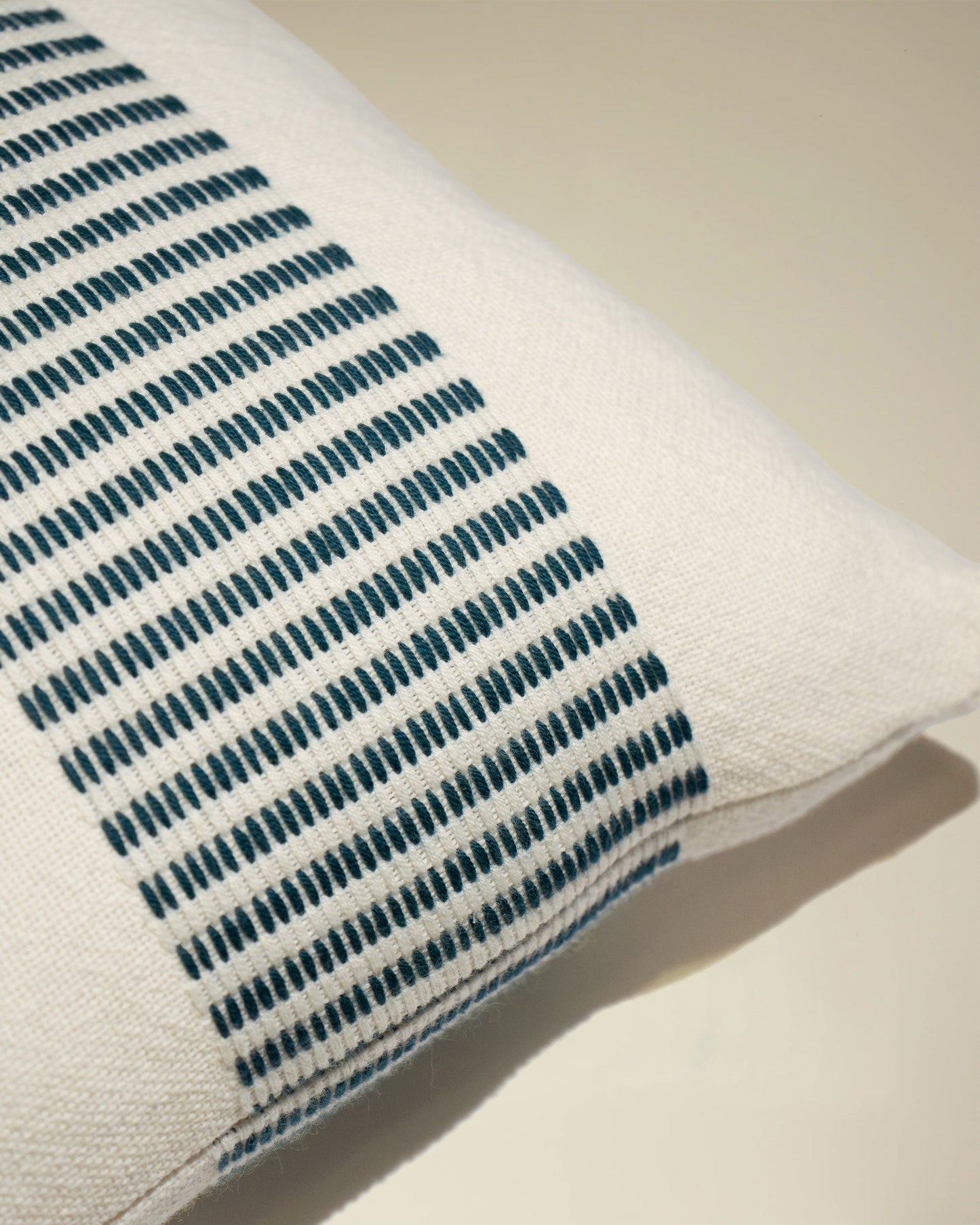 Passage Cushion - Ecru/Sarah Blue