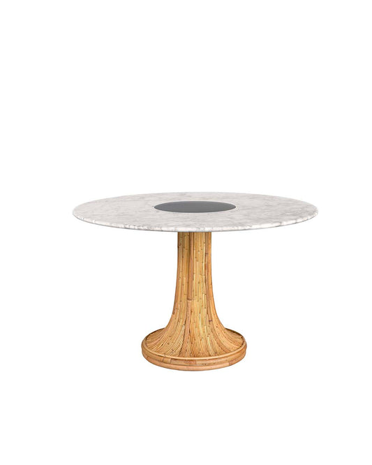 Table ronde Riviera Marbre Blanc design Maison Sarah Lavoine Blanc / Naturel Marbre   1