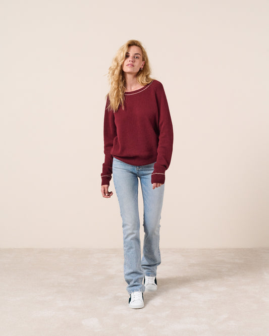 Pull Orsay - Aubergine/Or