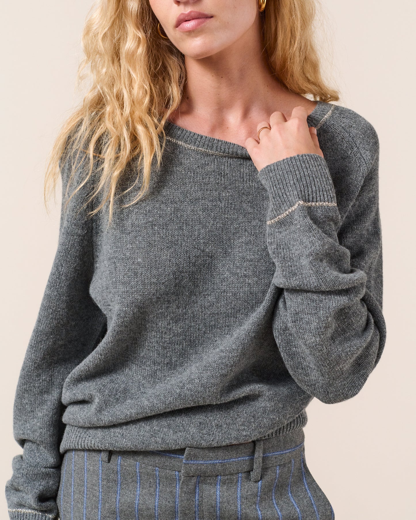 Pull Orsay - Gris/Or