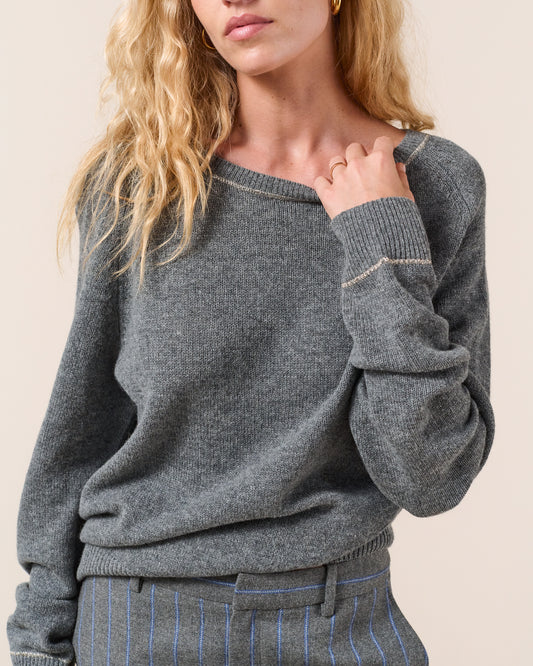 Pull Orsay - Gris/Or