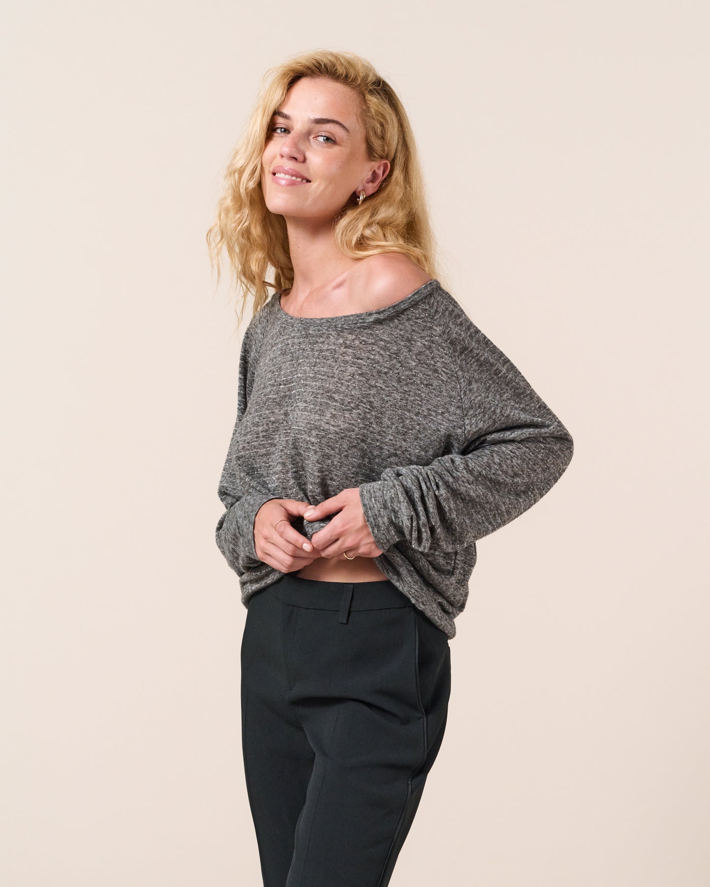 Top Elie - Gris chiné