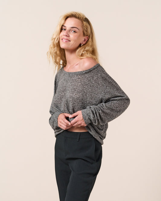 Top Elie - Gris chiné