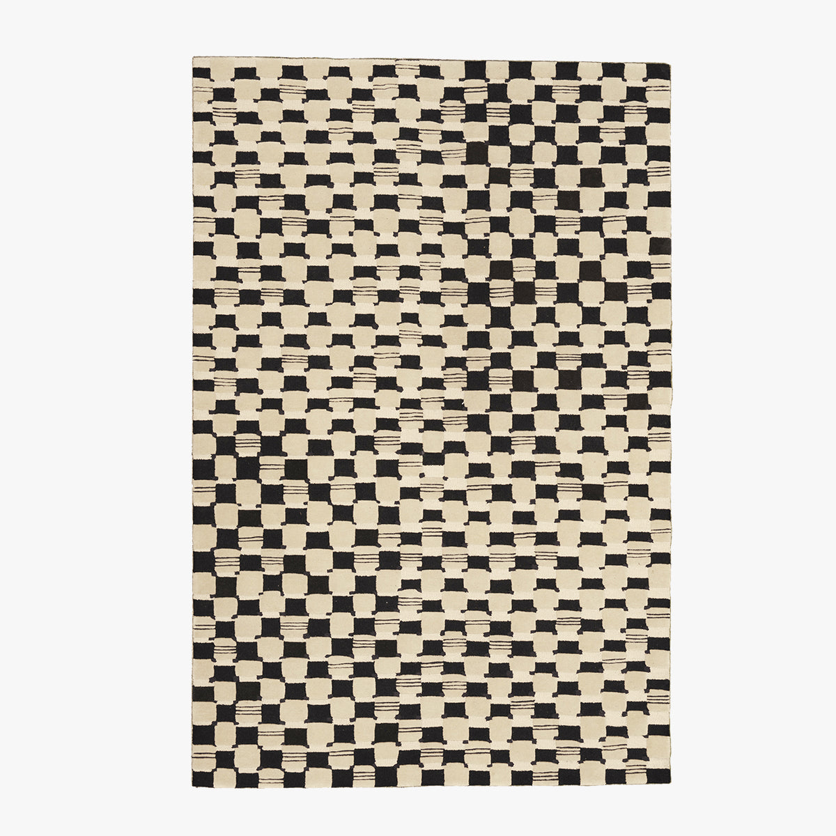 Checkered Rug - Black