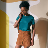 Sophia Suede Skirt - Camel