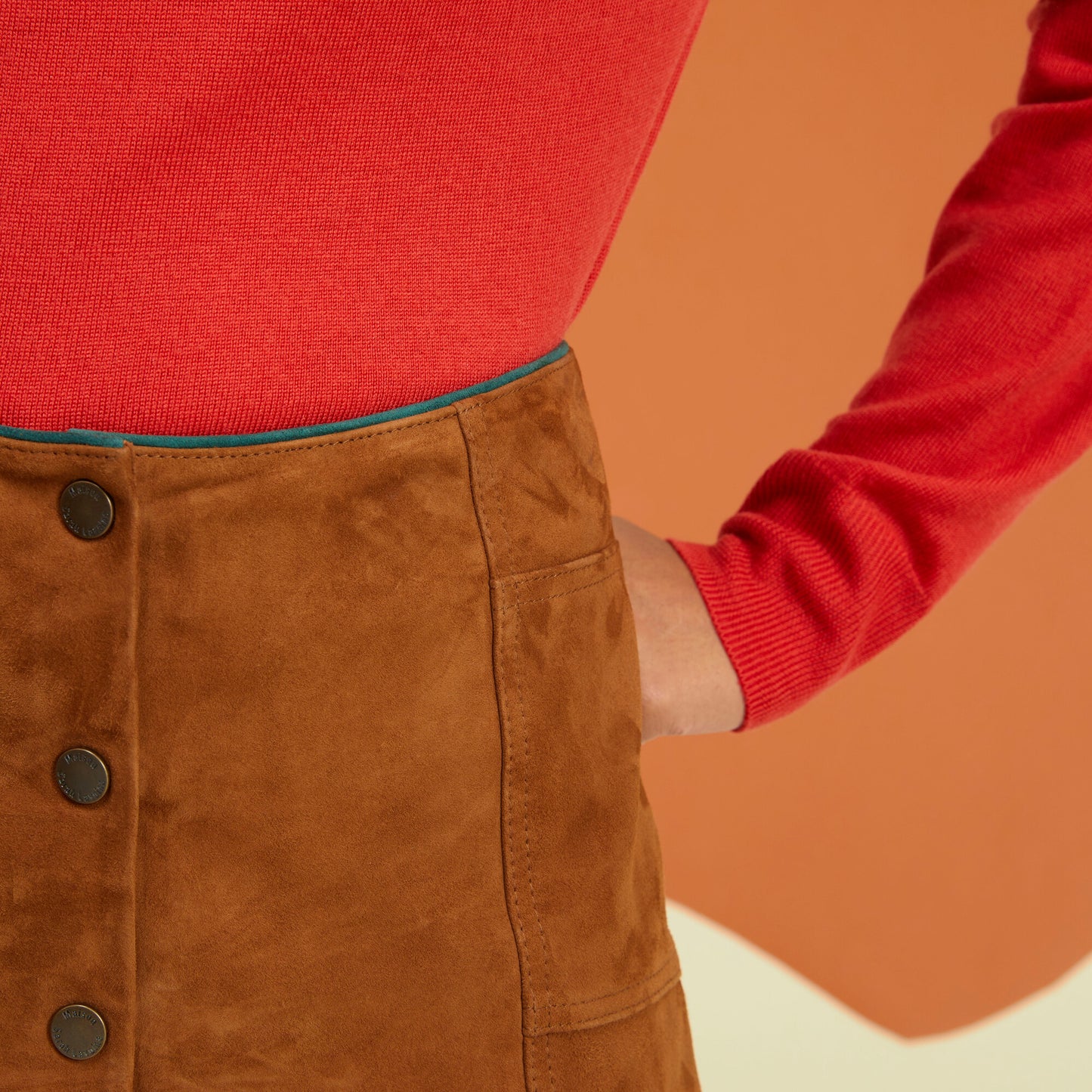 Sophia Suede Skirt - Camel