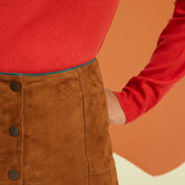 Sophia Suede Skirt - Camel