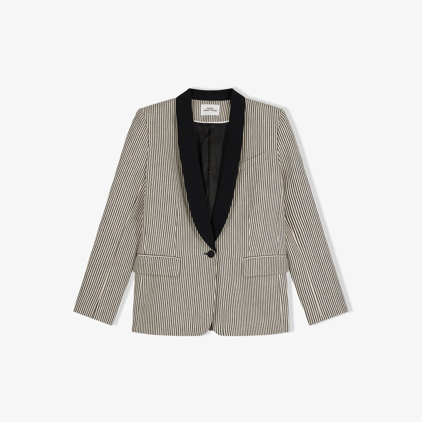 Veste Costume Raye Rousseau -  Noir & Blanc