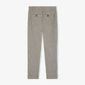 Black &amp; white striped suit pants