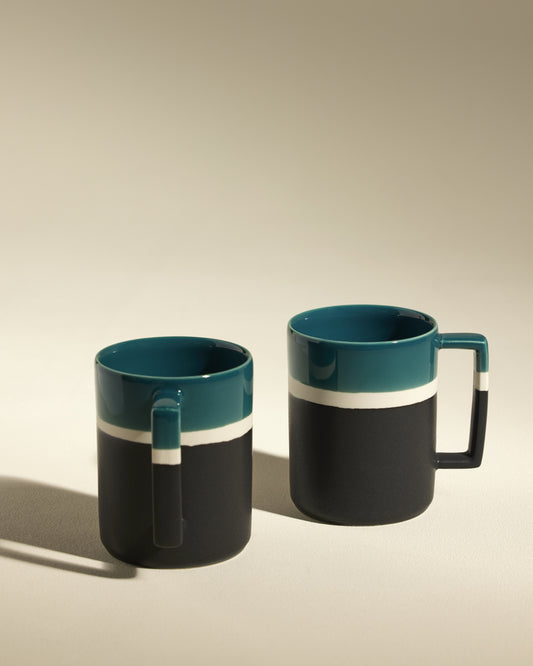 Mug Sicilia - Bleu Sarah haut de gamme Maison Sarah Lavoine Bleu Sarah Céramique  10 cm 4