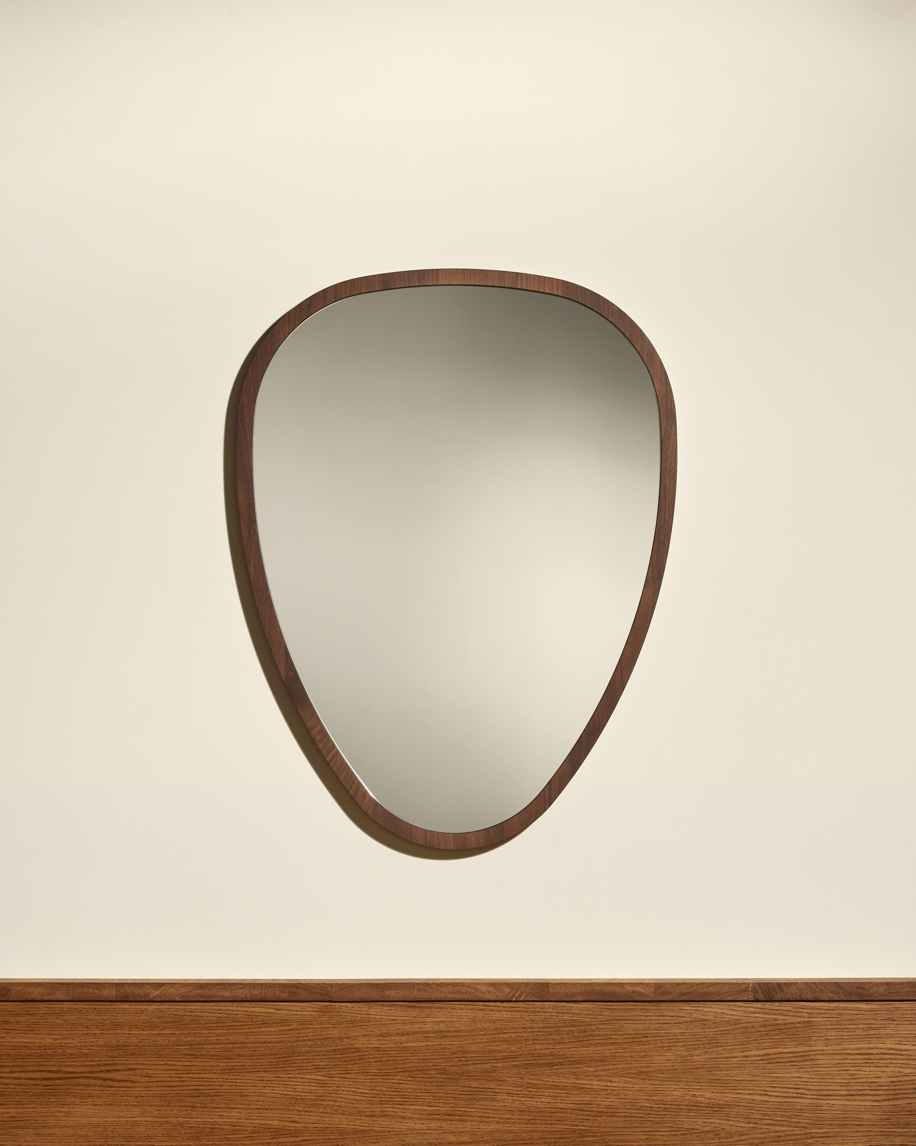 Walnut Design Mirror Ovo 90cm | Maison Sarah Lavoine