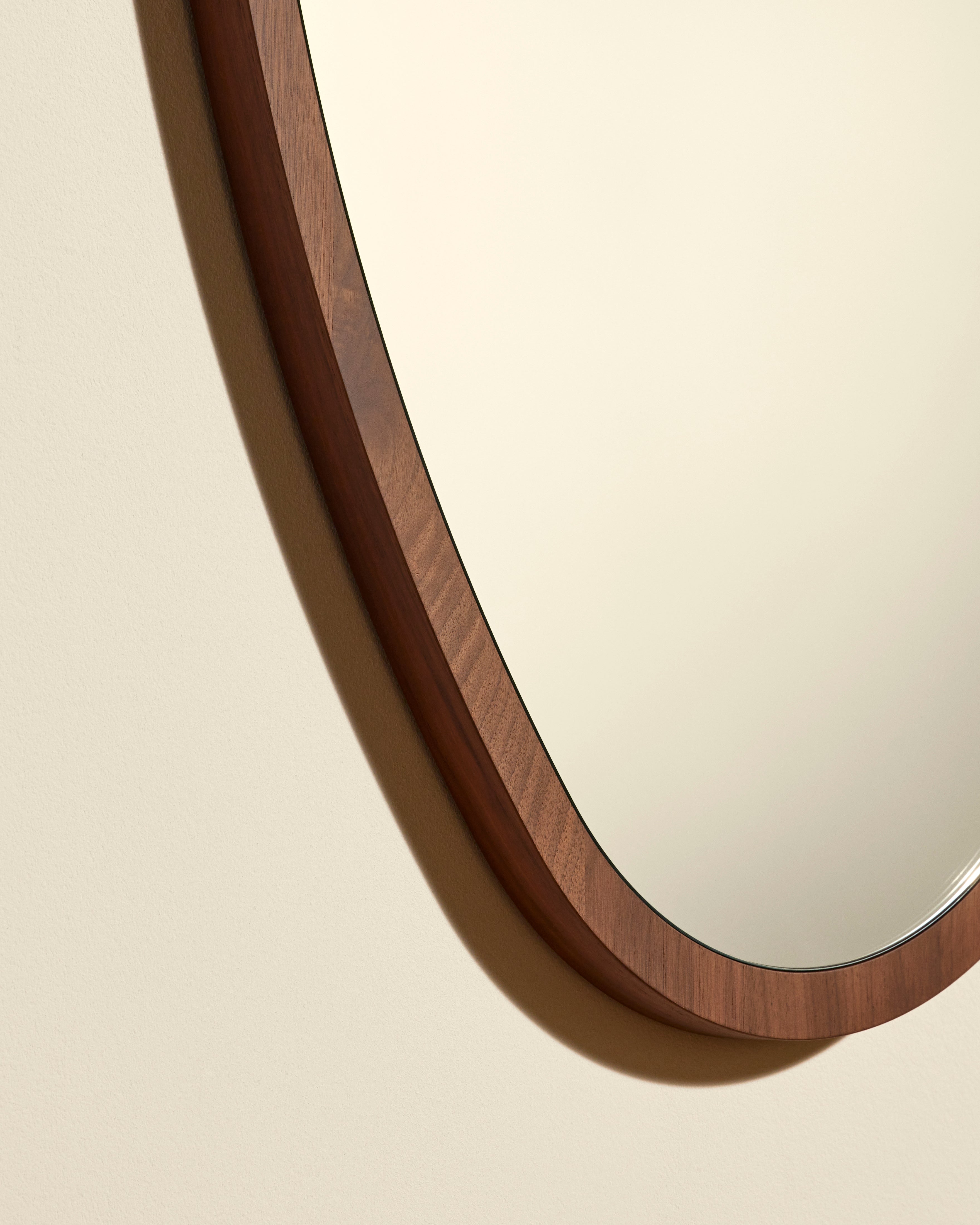 Walnut Design Mirror Ovo 90cm | Maison Sarah Lavoine