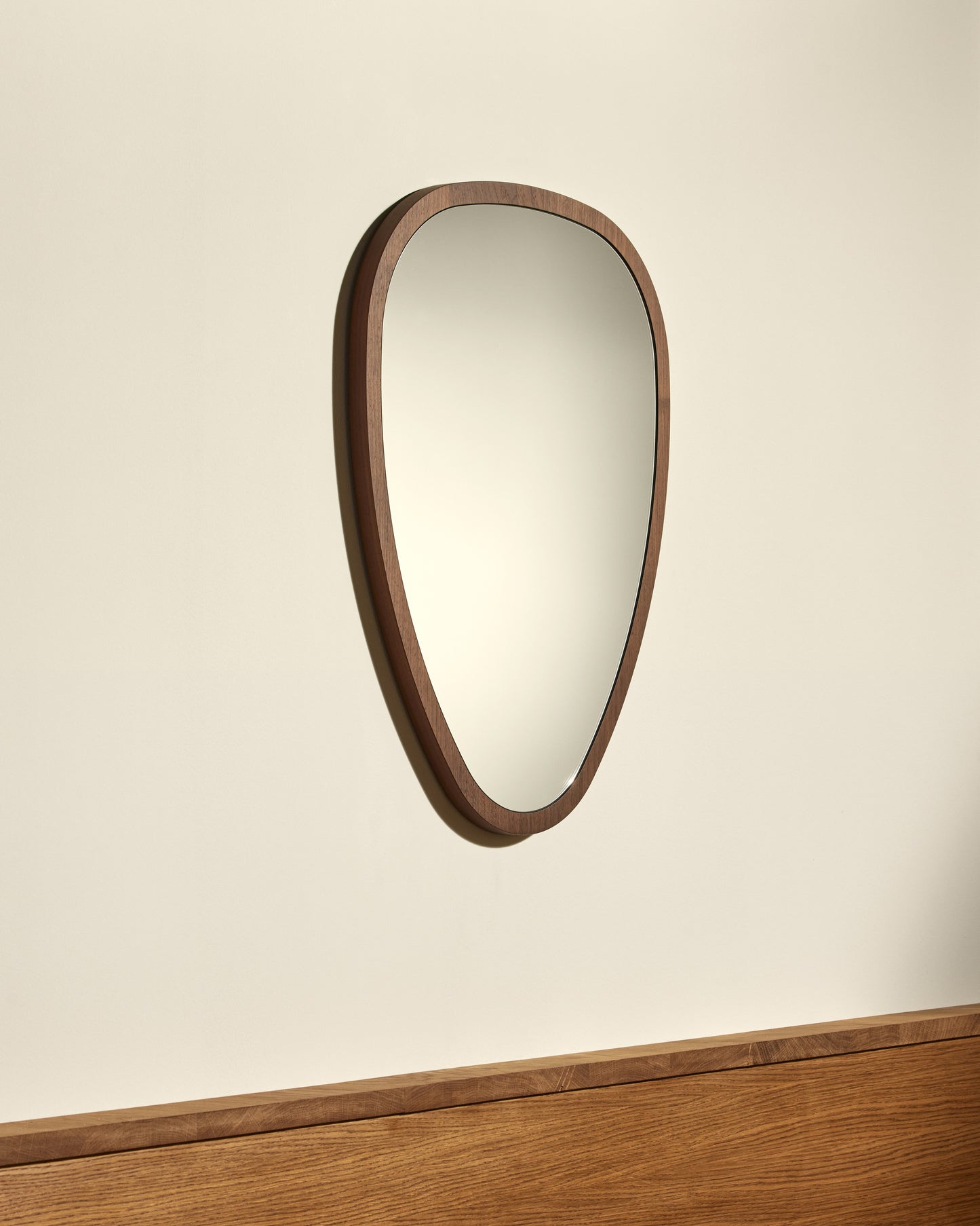 Ovo Mirror - Walnut