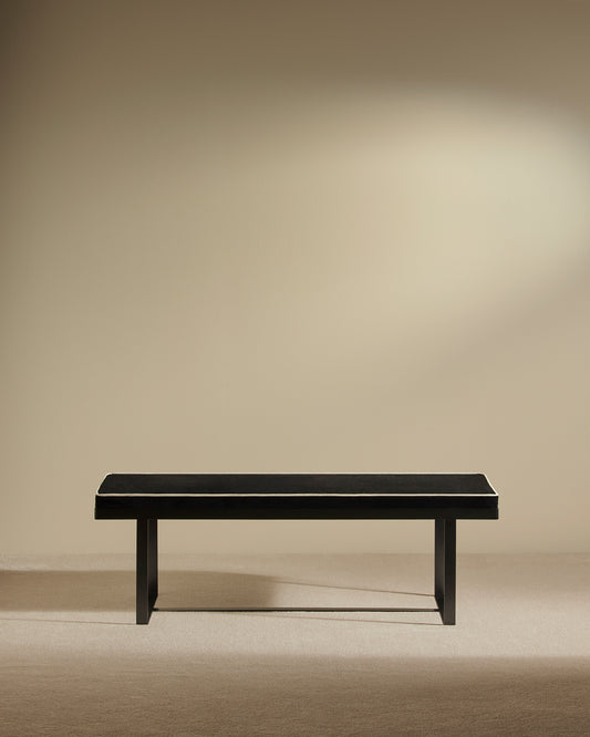 Banc Gaspard - Noir design Maison Sarah Lavoine Noir Velours 140 cm 45 cm 1