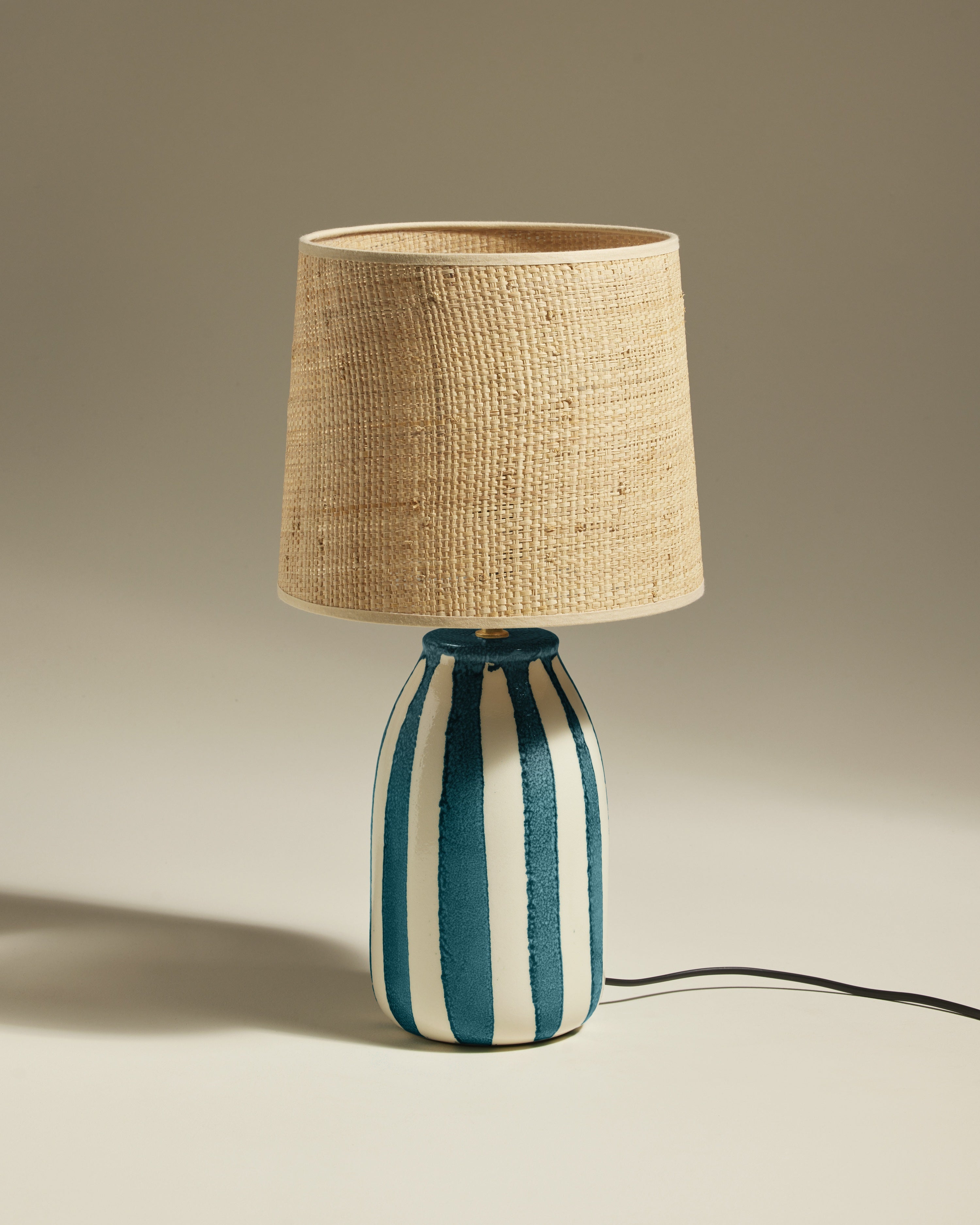 Sarah Palmaria Blue Ceramic Design Lamp 46cm | Maison Sarah Lavoine