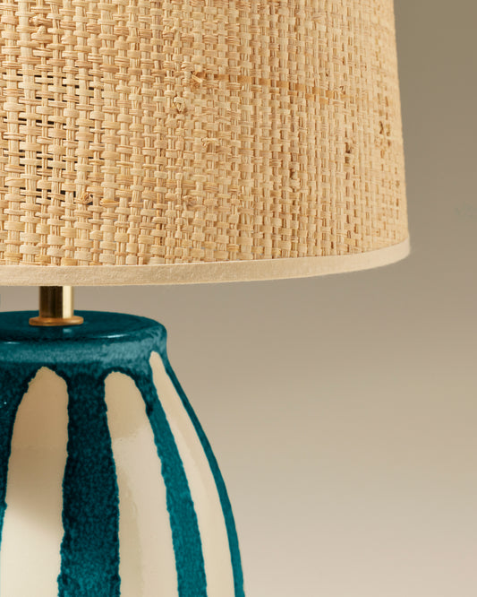 Lampe de table Palmaria - Bleu Sarah design Maison Sarah Lavoine Bleu Sarah Céramique  46 cm 3